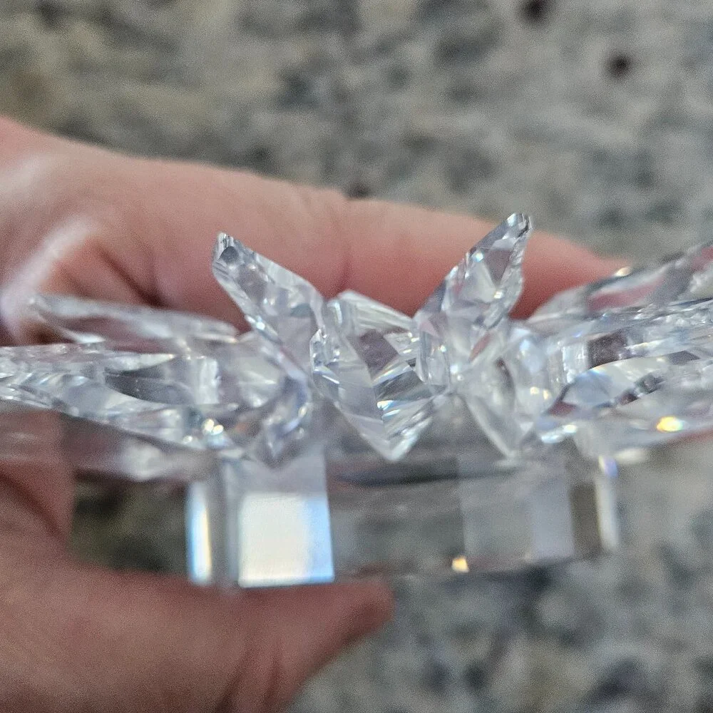 RARE VINTAGE SWAROVSKI CRYSTAL SOLARIS SUN STAR TAPER CANDLEHOLDER ORIGINAL BOX